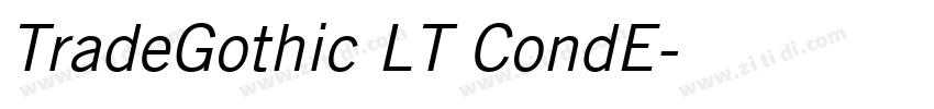 TradeGothic LT CondE字体转换